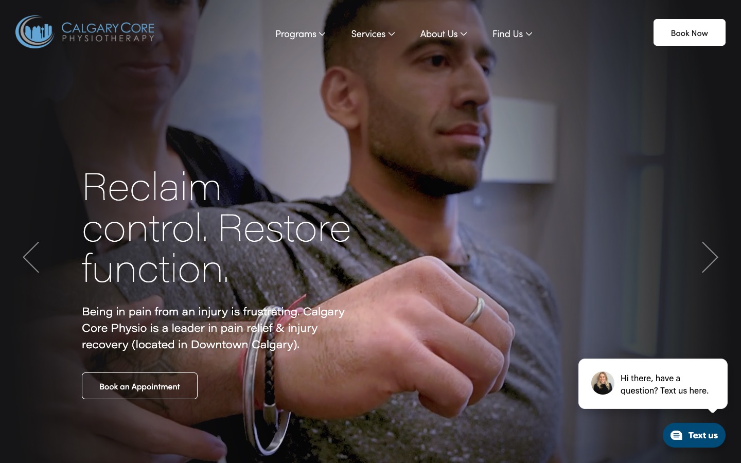 The current homepage